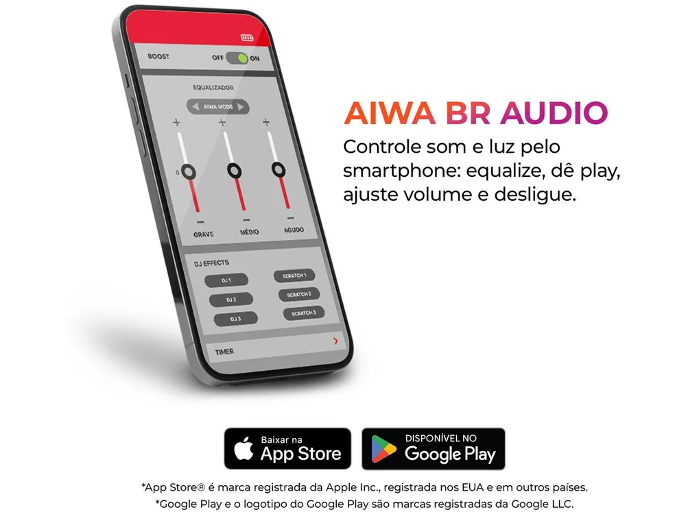 Imagem 8 de 12 do produto Caixa de Som Aiwa AWS-SP-04-LB Bluetooth Portátil 40W USB