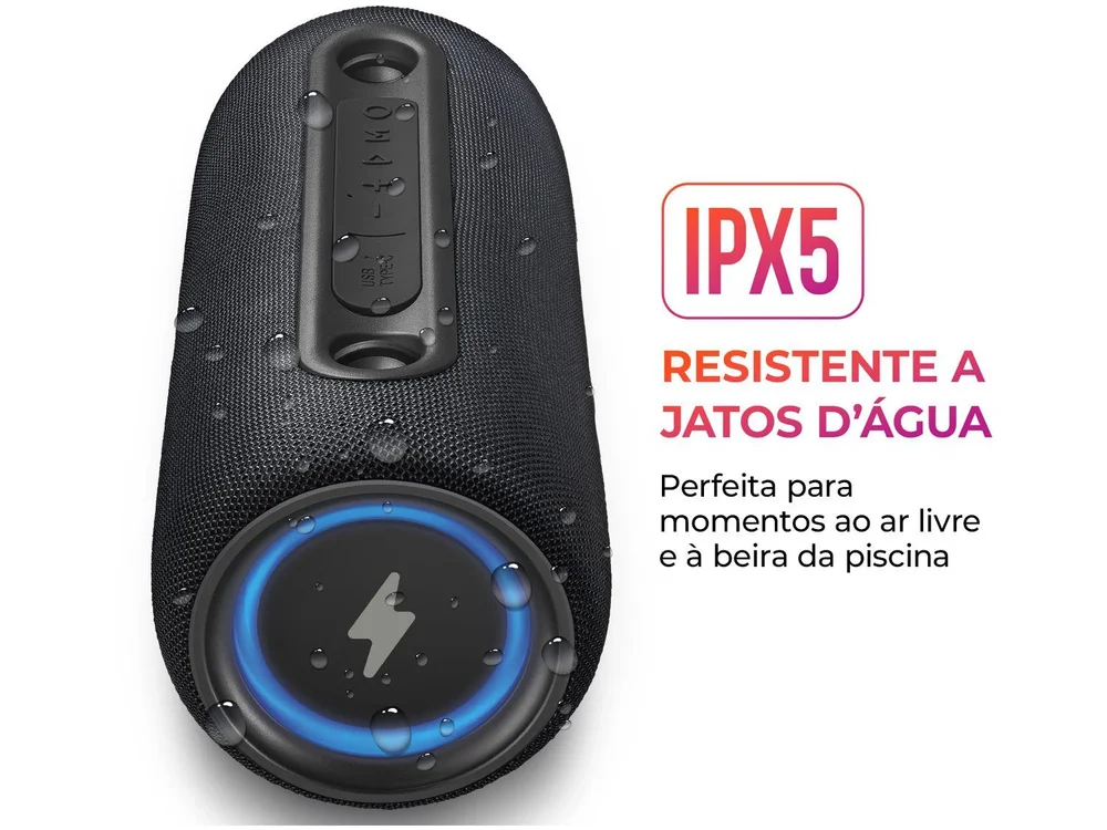 Imagem 12 de 12 do produto Caixa de Som Aiwa AWS-SP-04-LB Bluetooth Portátil 40W USB