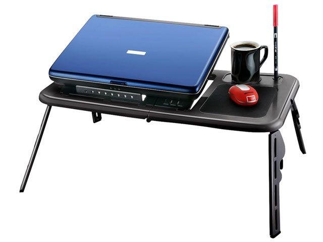 Mesa Portátil p/ Notebook c/ Cooler Duplo e Hub