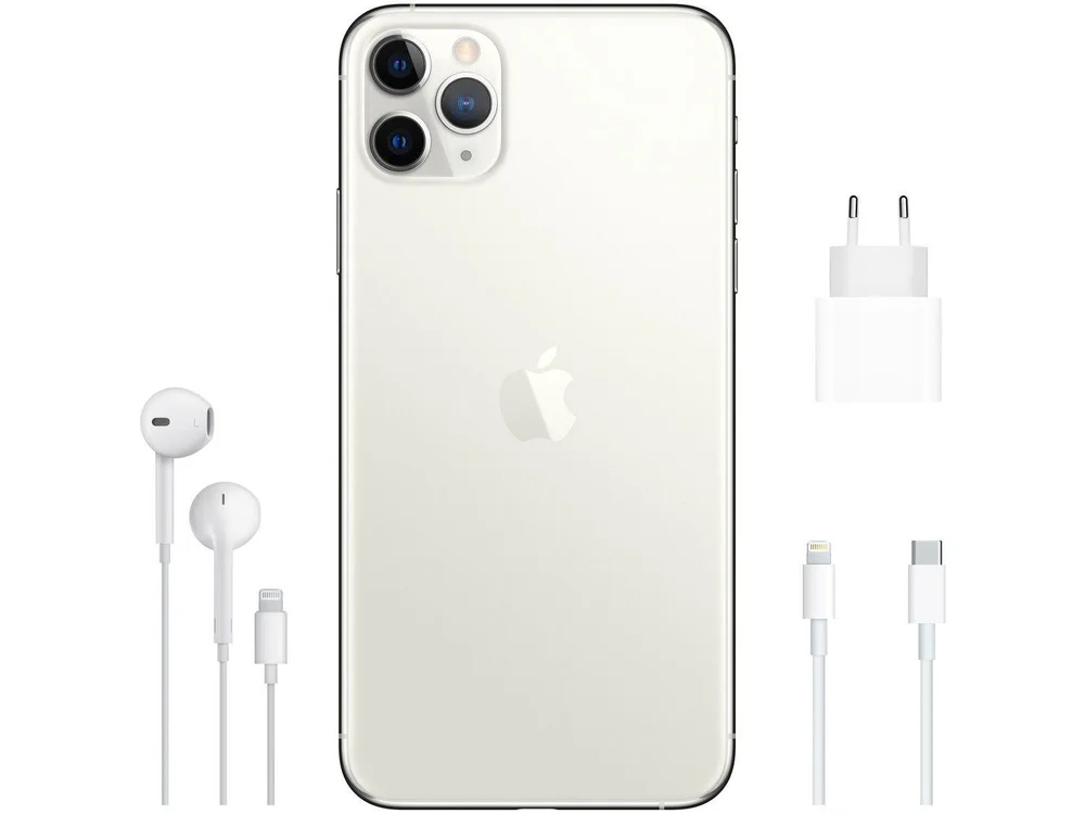 iPhone 11 Pro Max Apple 64GB Prateado 6,5” 12MP