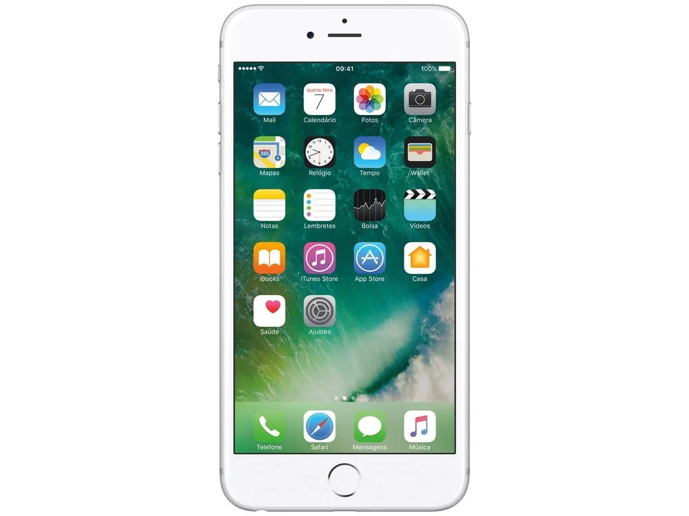 iPhone 6s Plus Apple 64GB Prata 4G Tela 5.5”