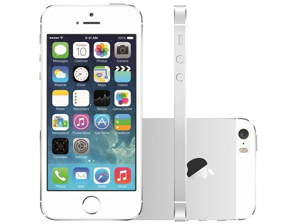 iPhone ５ iPhone 5S Apple 16GB Prata 4G Tela 4” Retina