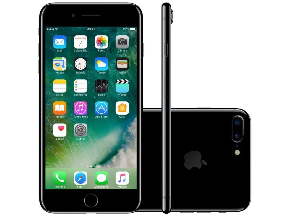 Apple AU iPhone 7 256GB Black simフリー iPhone 7 Plus Apple 256GB Preto Brilhante 4G