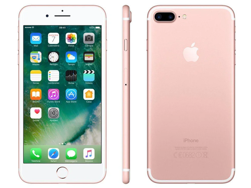 iPhone 7 Plus gold 256GB SIMフリー iPhone 7 Plus Apple 256GB Ouro Rosa 4G Tela 5.5”