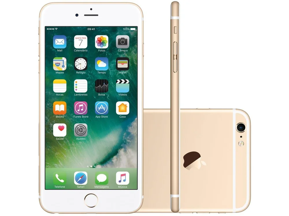 iPhone 6s Plus Apple 64GB Dourado 4G Tela 5.5”