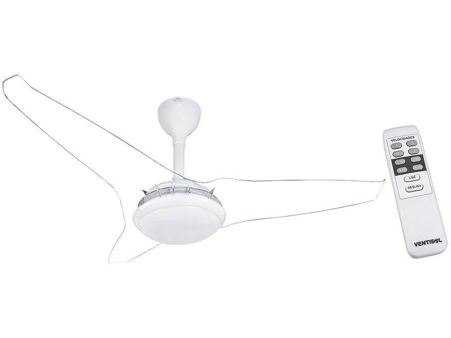 Ventilador de Teto Spirit Wind 303 Led 3 Pás 3 Velocidades Cristal