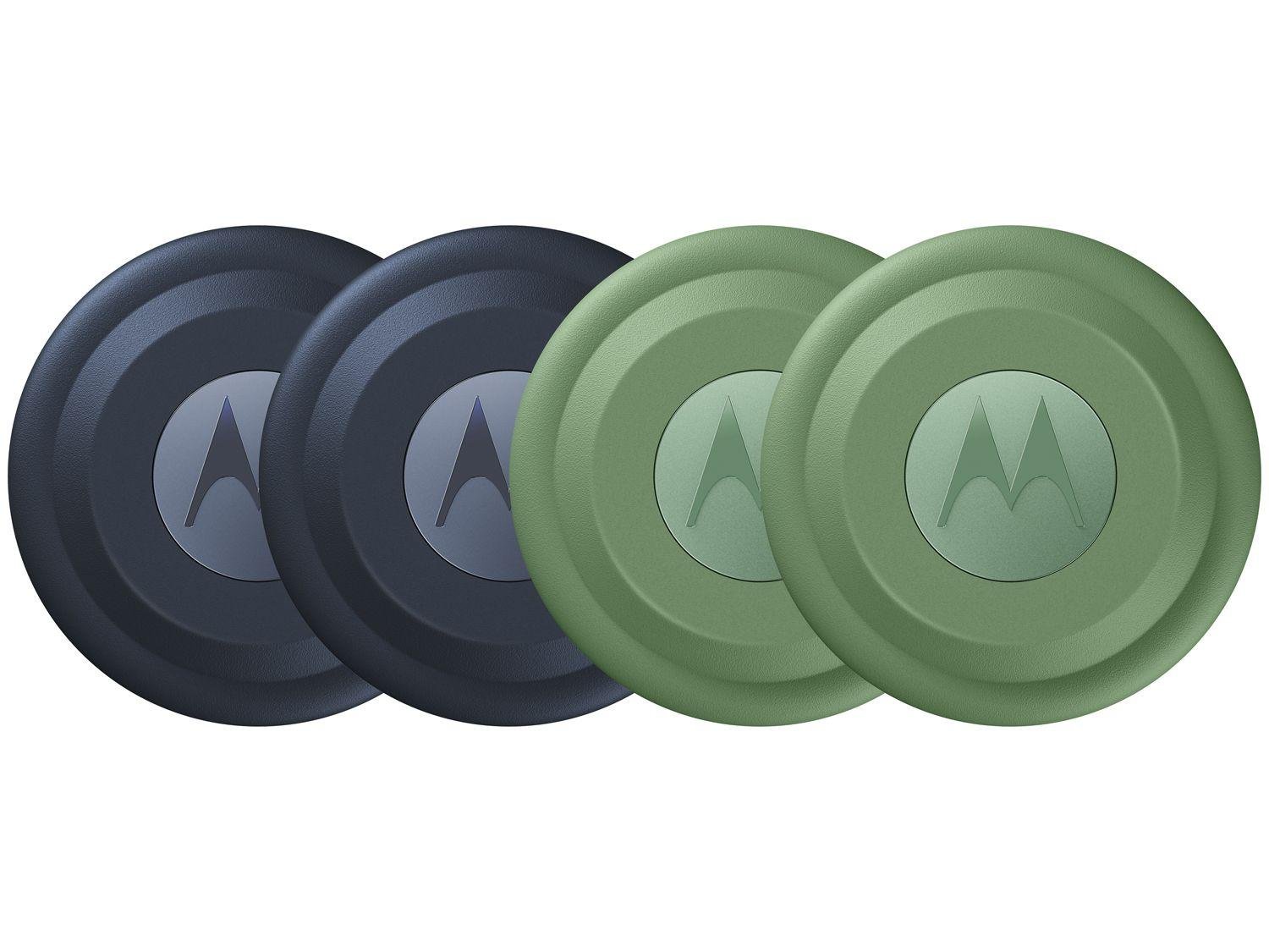 Smart Tag Motorola Moto Tag GPS Bluetooth e UWB Azul e Verde 4 Unidades