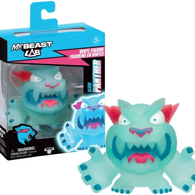 Boneco MrBeast Lab Pantera Glow 9cm Candide