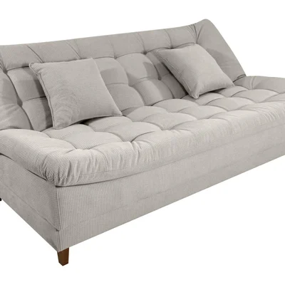 Sofá-cama 3 Lugares Casal Reclinável Veludo Matrix Duda