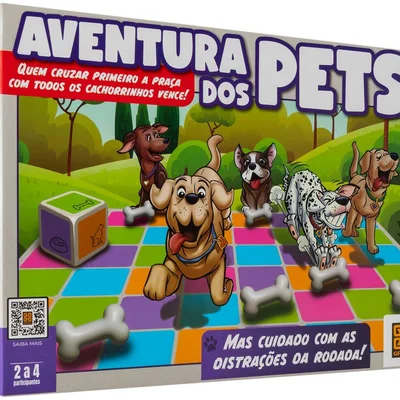 Jogo Aventura dos Pets Tabuleiro Grow
