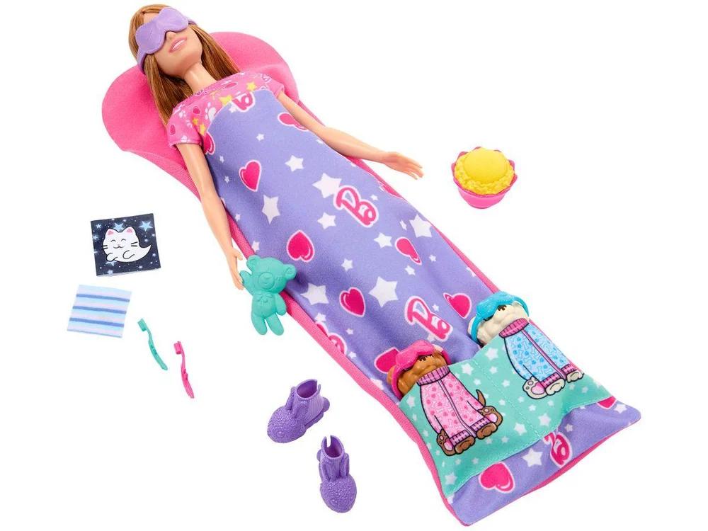 Playset Barbie Festa do Pijama Mattel 16 Peças - view 2