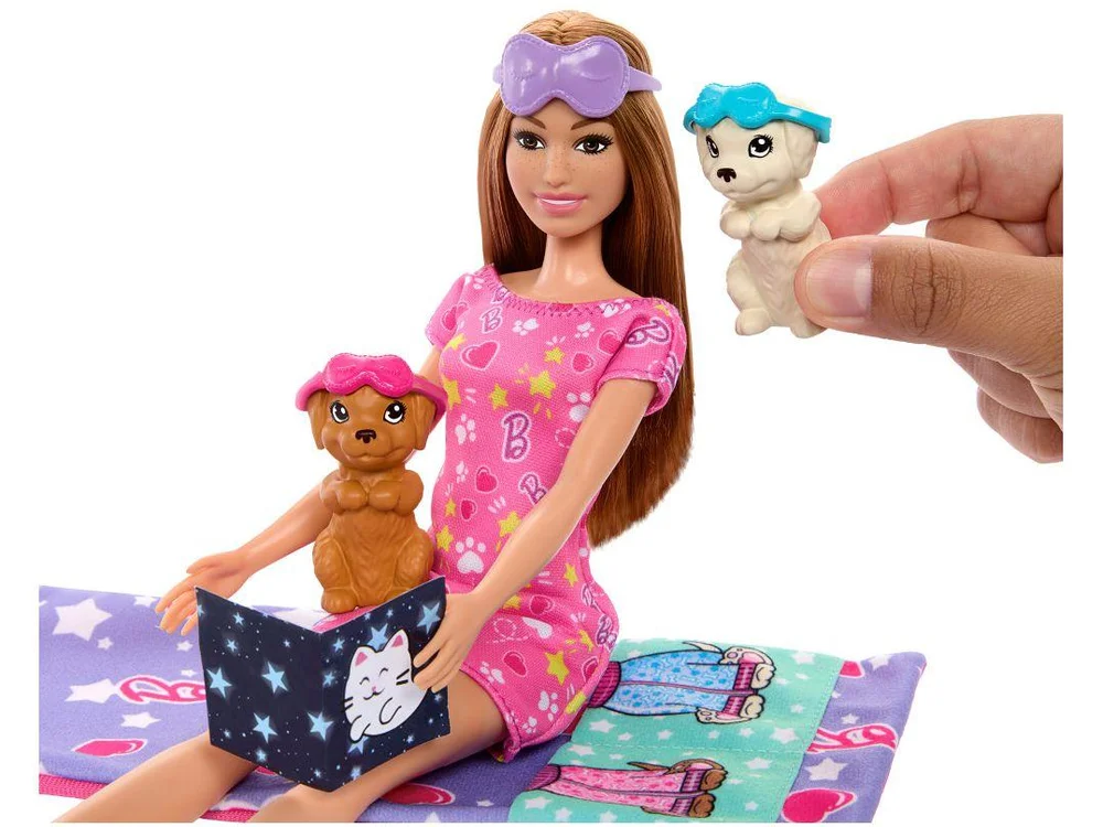 Playset Barbie Festa do Pijama Mattel 16 Peças - view 3