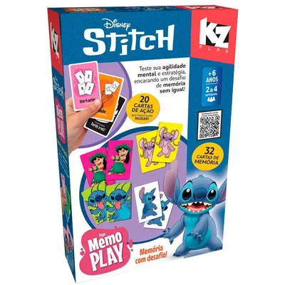Jogo da Memória Memo Play Disney Stitch Elka