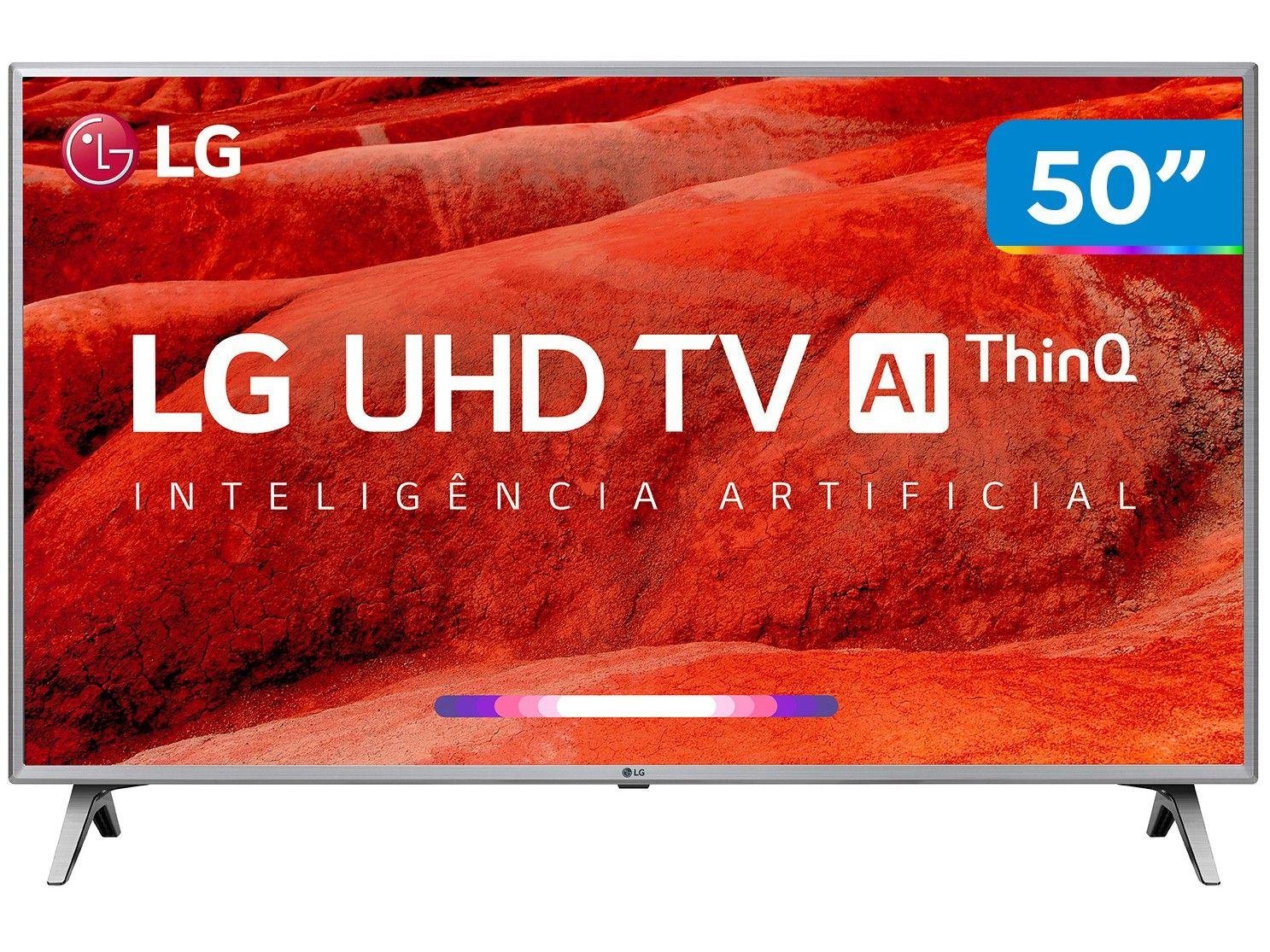 Smart TV 4K LED 50” LG 50UM7510PSB Wi-Fi HDR