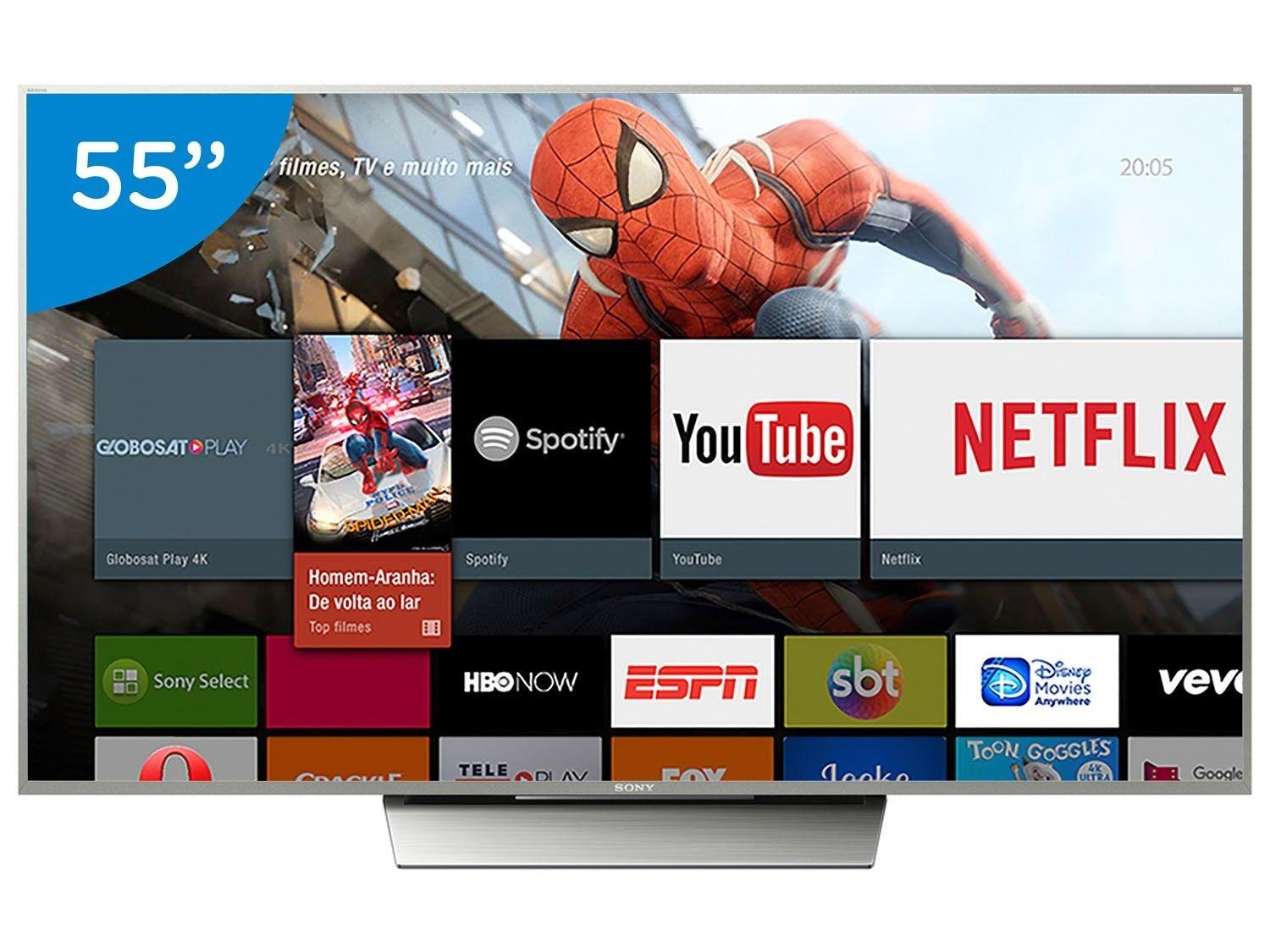Smart TV LED 55” Sony 4K Full HD XBR-55X855D