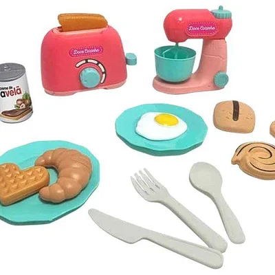 Kit Cozinha Infantil Doce Cozinha Torradeira e