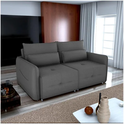Sofá-cama 3 Lugares Casal Reclinável Veludo Matrix Celine