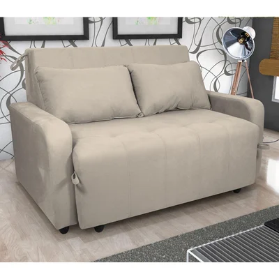 Sofá-cama 2 Lugares Casal Veludo Matrix Amora