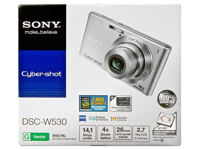 Câmera Digital Sony Cyber-Shot DSC-W530 14.1MP LCD