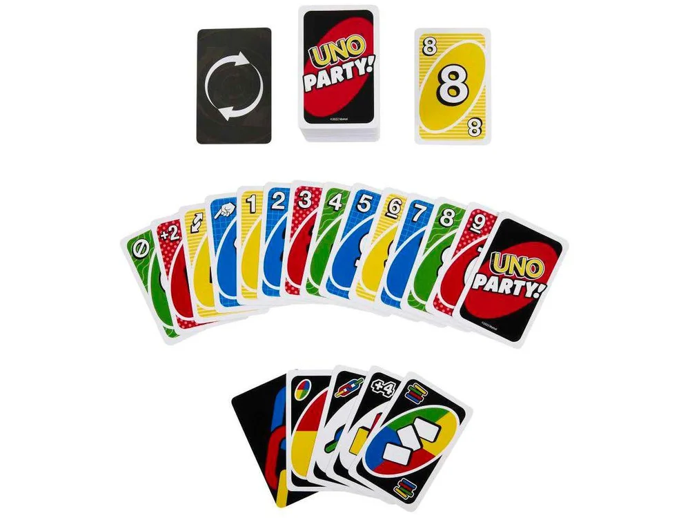 Jogo UNO Party! Mattel 224 Cartas - view 6