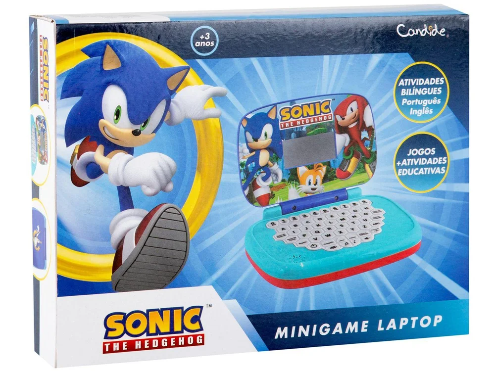 Laptop Infantil Sonic Bilingue Emite Som Candide - view 9