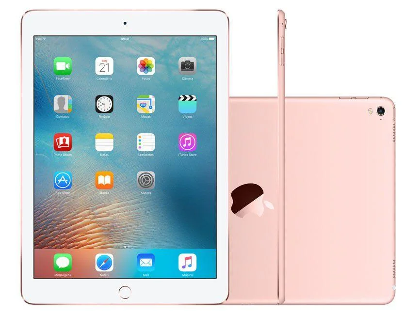 iPad Pro Apple 256GB Ouro Rosa Tela 9,7” Retina