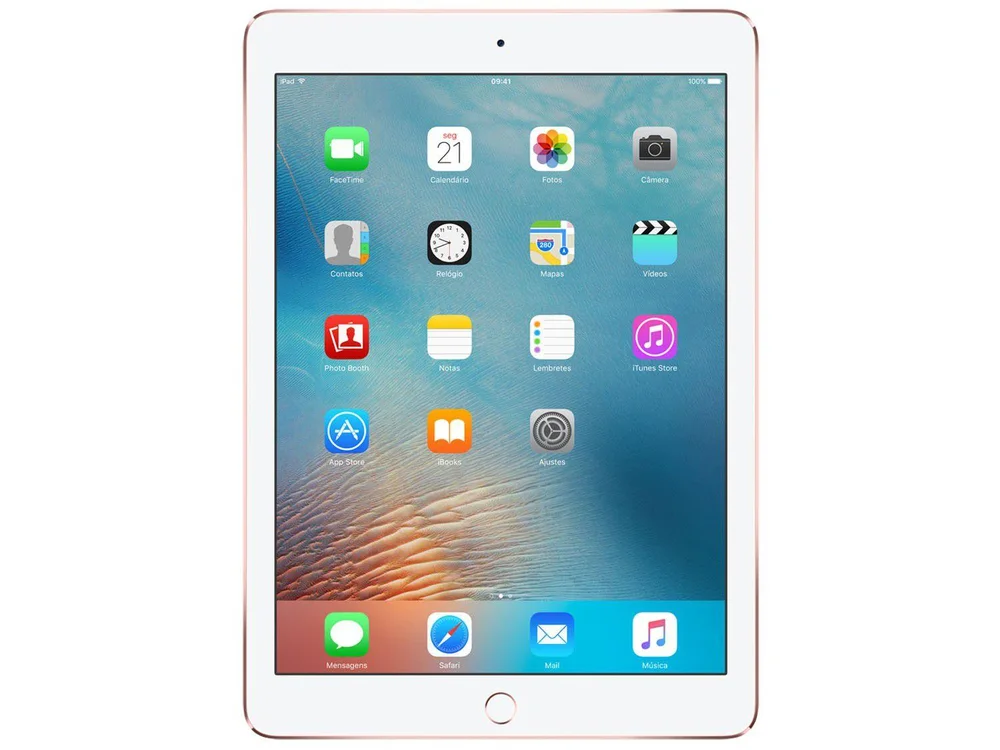 iPad Pro Apple 256GB Ouro Rosa Tela 9,7” Retina