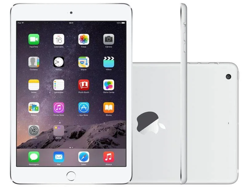 iPad Mini 3 Apple 128GB Prata Tela 7,9” Retina
