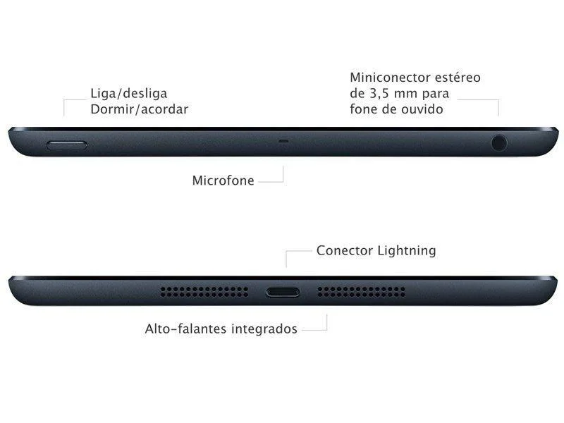 iPad Mini Apple 64GB Preto Tela 7,9” Wi-Fi