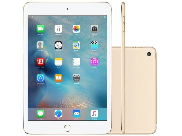 iPad Mini 4 Apple 128GB Dourado Tela 7,9 Retina