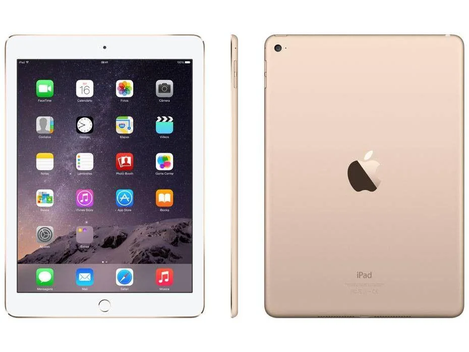 iPad Air 2 Apple 128GB Dourado Tela 9,7” Retina