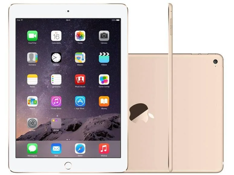 iPad Air 2 Apple 128GB Dourado Tela 9,7” Retina 4G