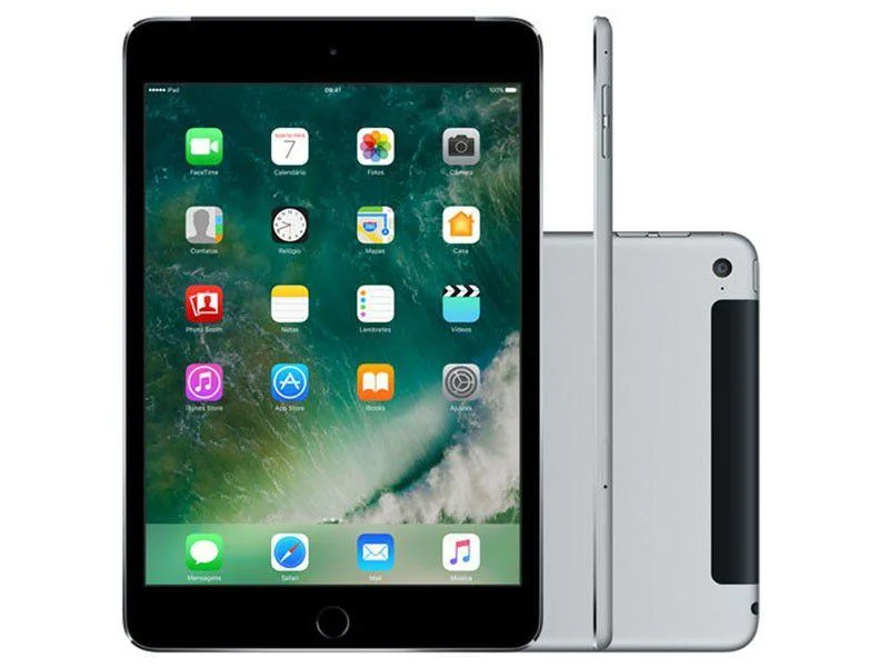 iPad Mini 4 Apple 128GB Cinza Tela 7,9” Retina 4G