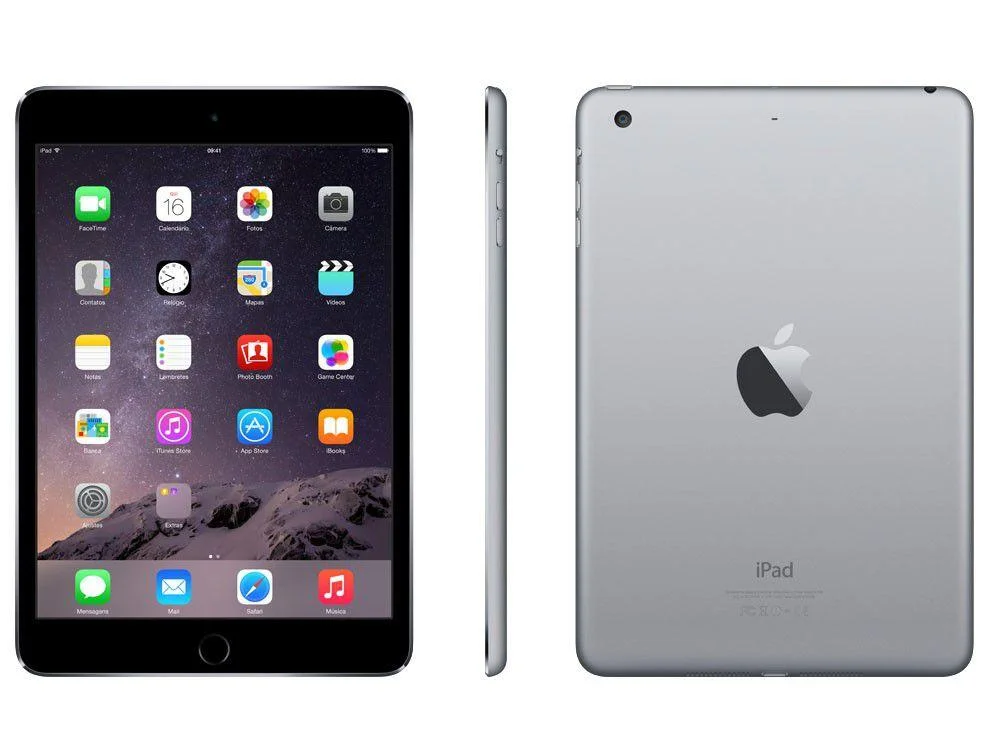 iPad Mini 3 Apple 128GB Cinza Chumbo Tela 7,9”