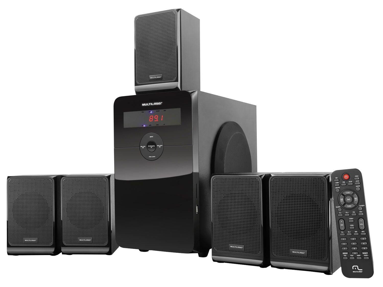 Home Theater Multilaser SP177 c/ Blu ray c/ DVD