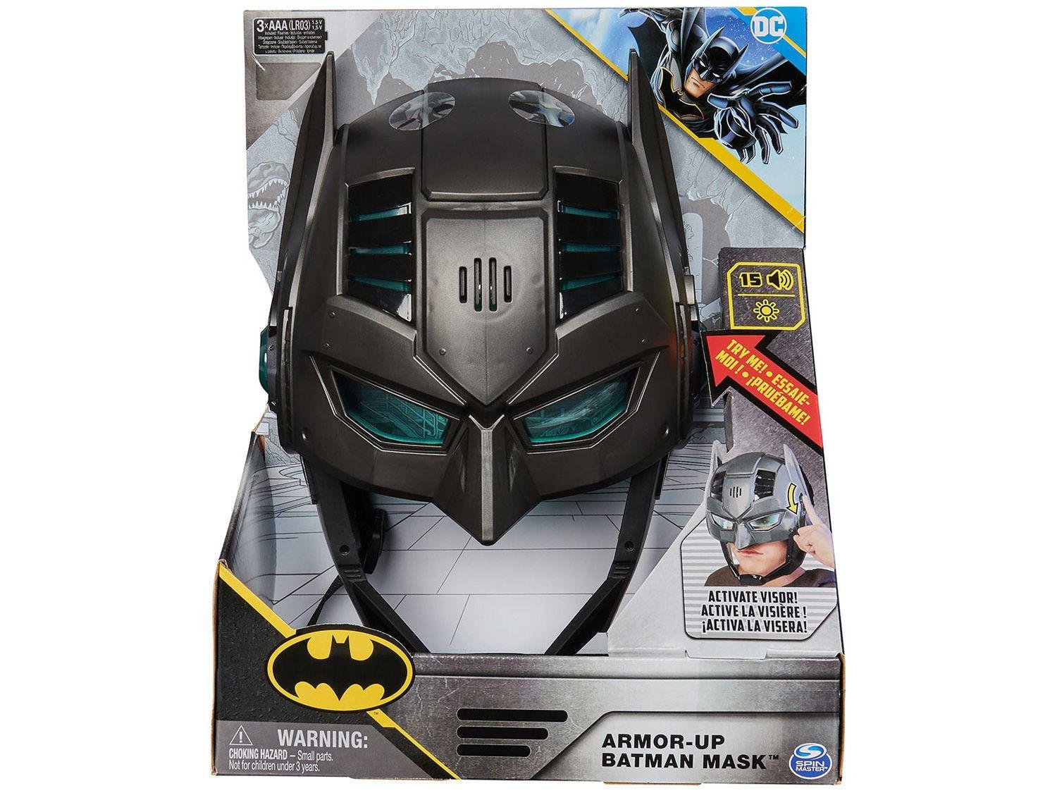 Máscara Armor-up Batman Mask Emite Som e Luz