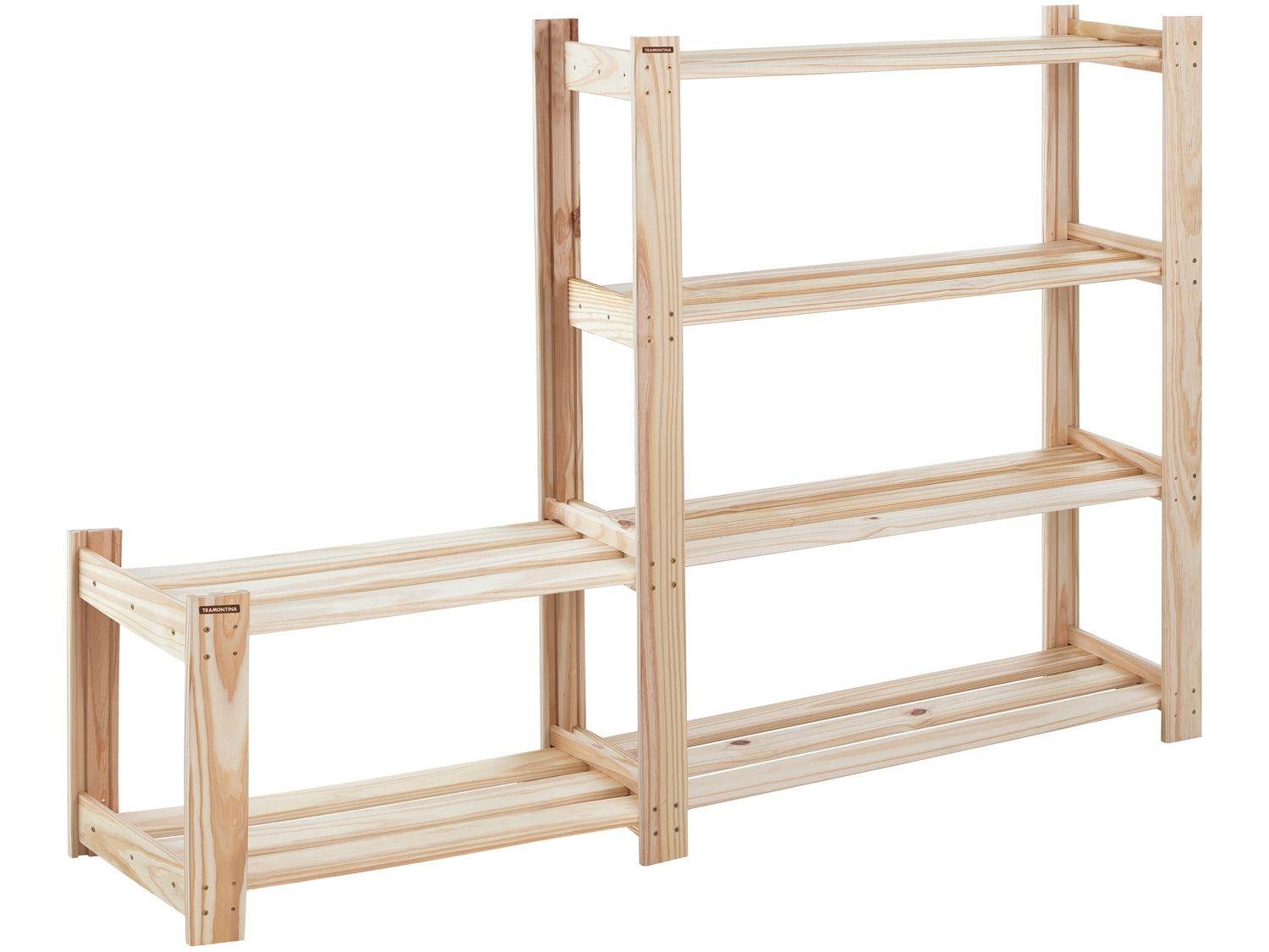 Estante Modular de Madeira 6 Prateleiras