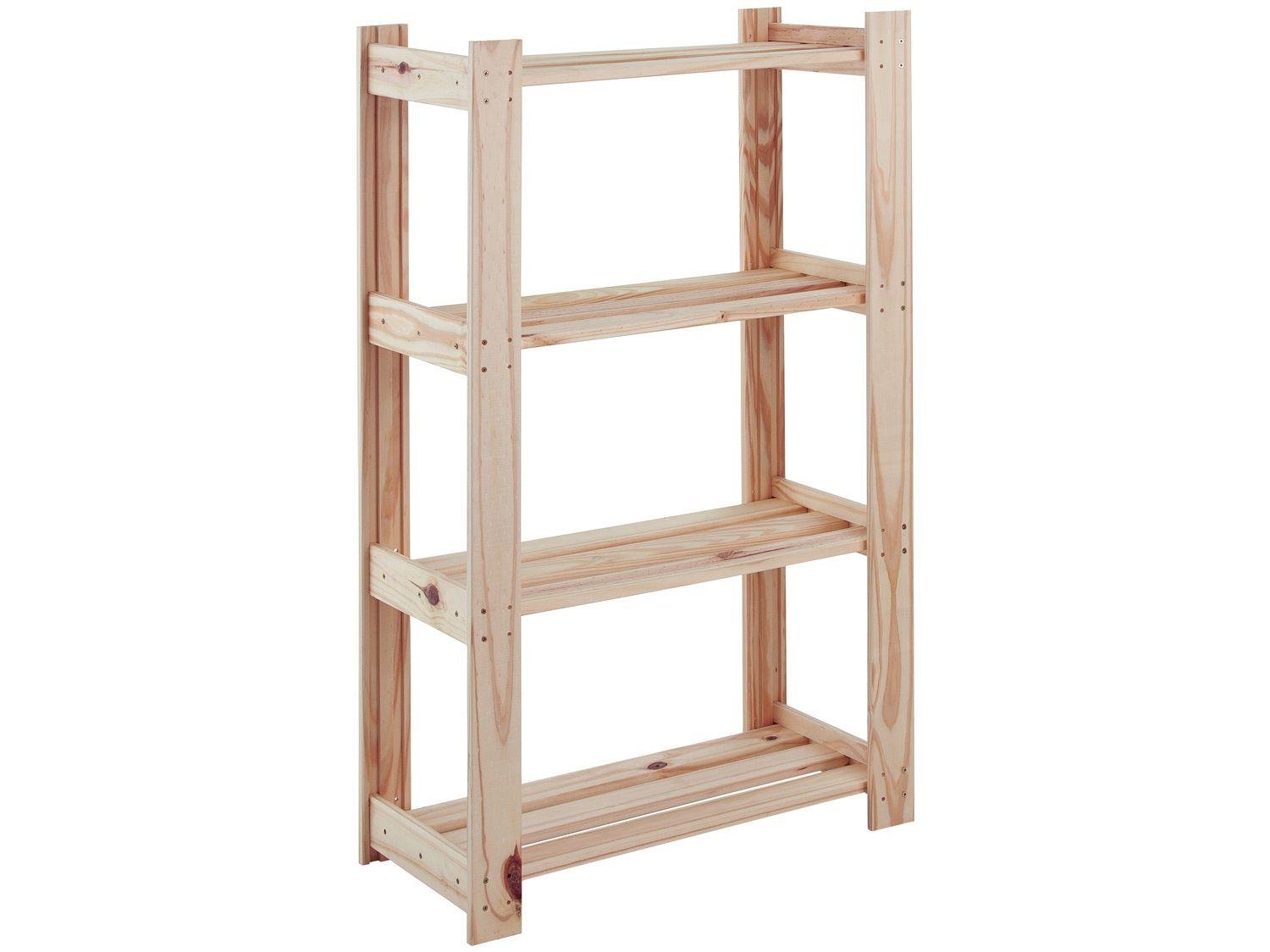 Estante Modular de Madeira 4 Prateleiras