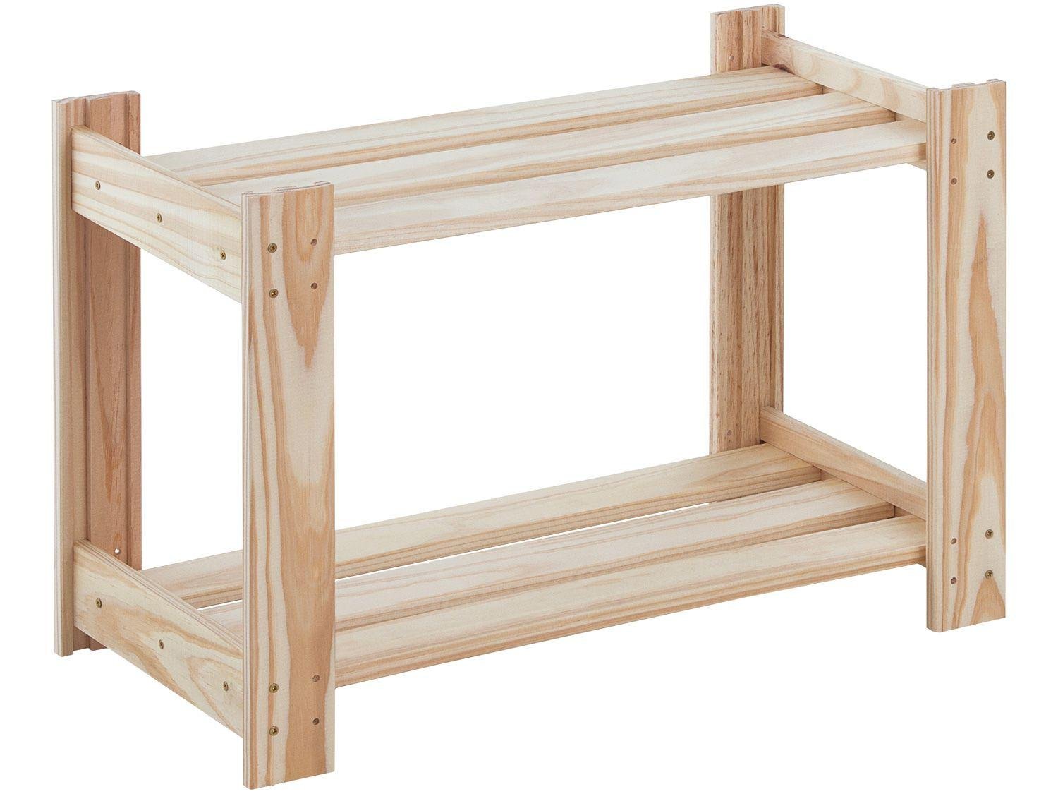 Estante Modular de Madeira 2 Prateleiras