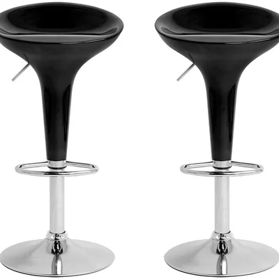Banqueta Alta Giratória Preto BQT-PR1 2 Peças