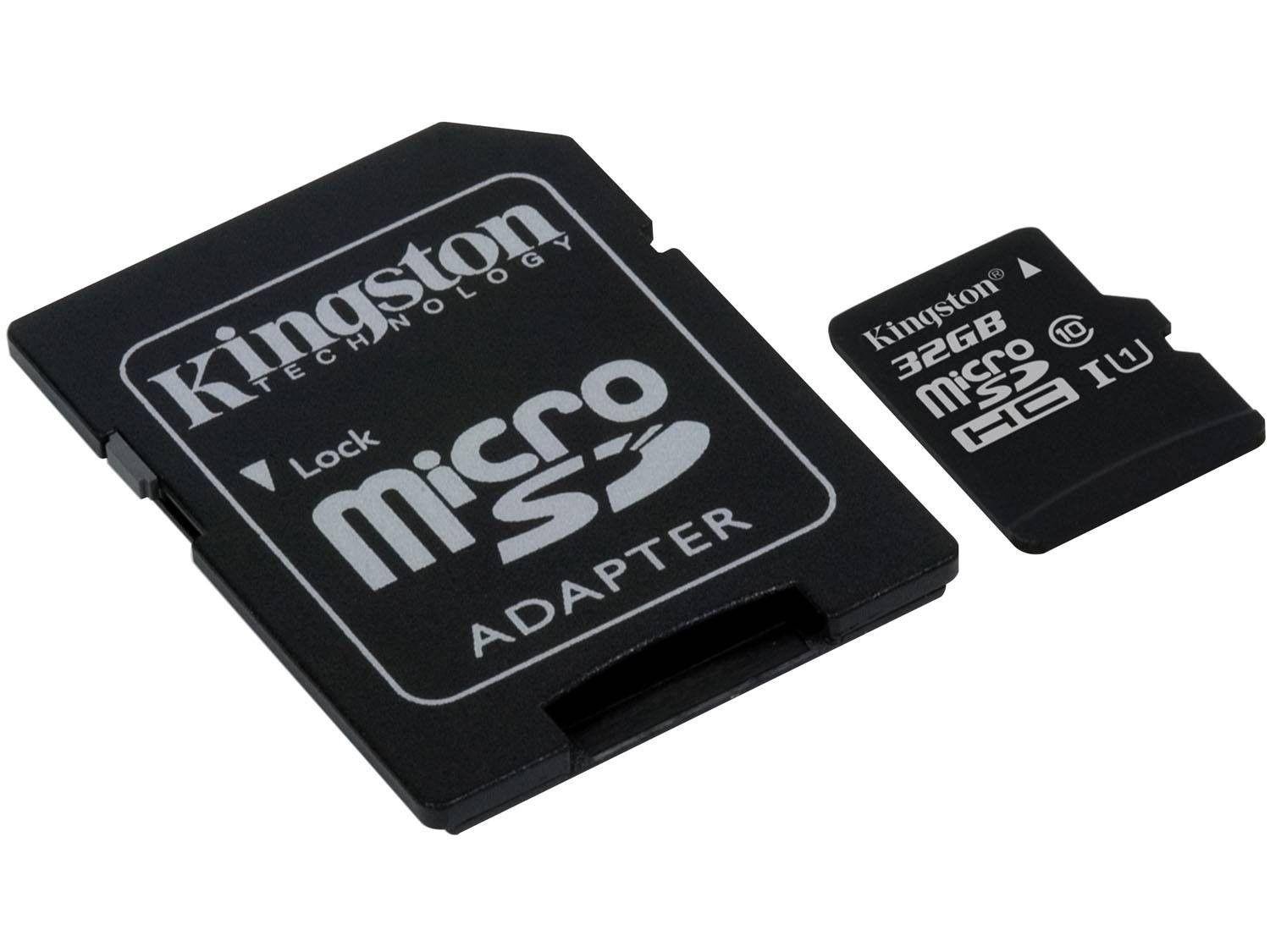 Cartão de Memória 32GB Micro SDHC com Adaptador