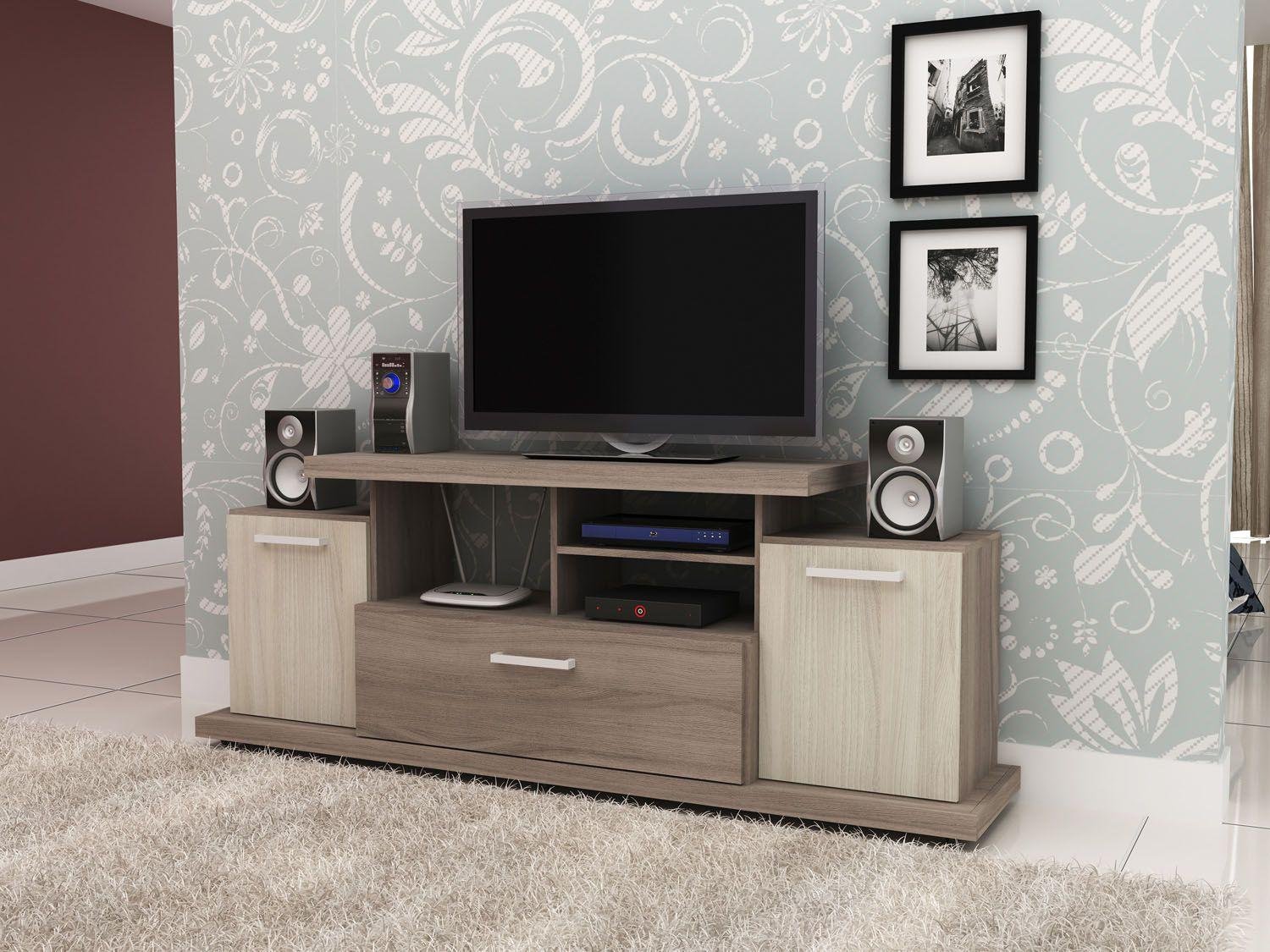 Rack para TV até 50” 2 Portas 1 Gaveta