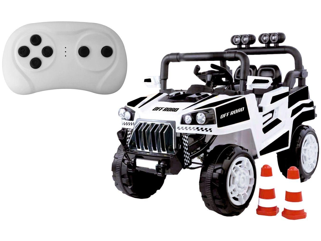 Jeep Elétrico Infantil Branco Xalingo Elite 4x4