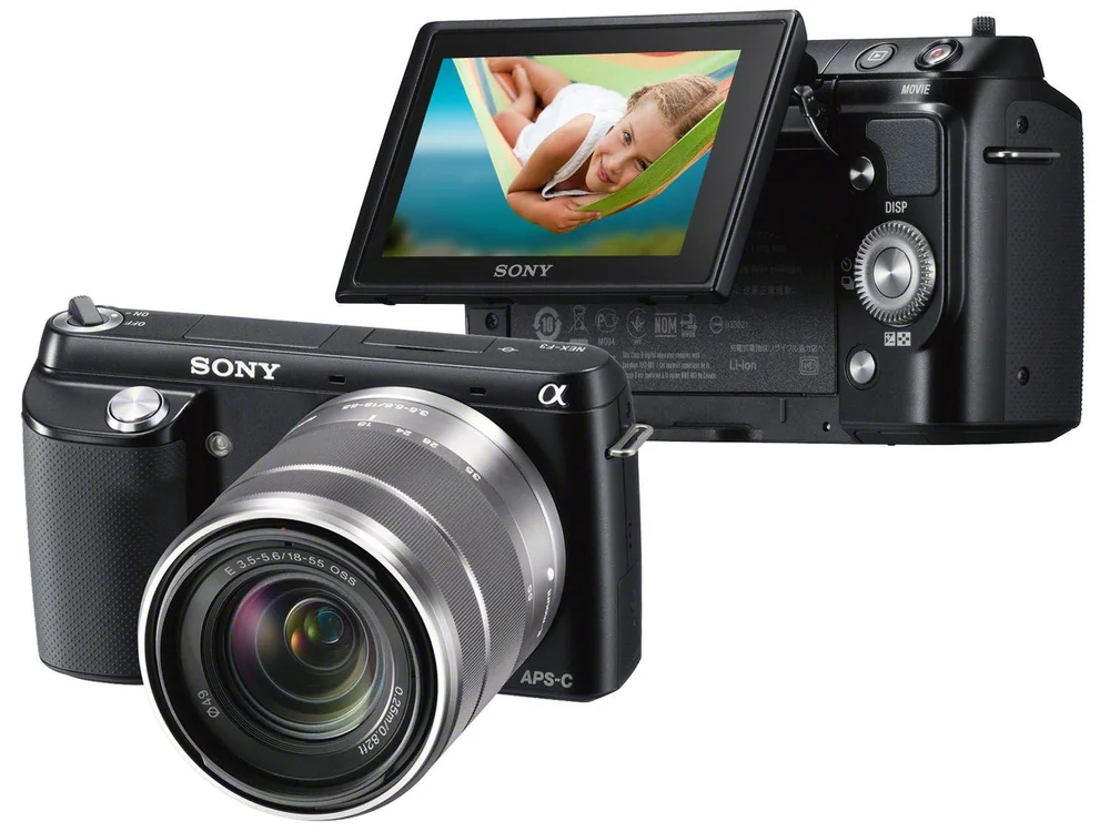 Câmera Digital Sony NEX F3 16.1MP Duplo LCD
