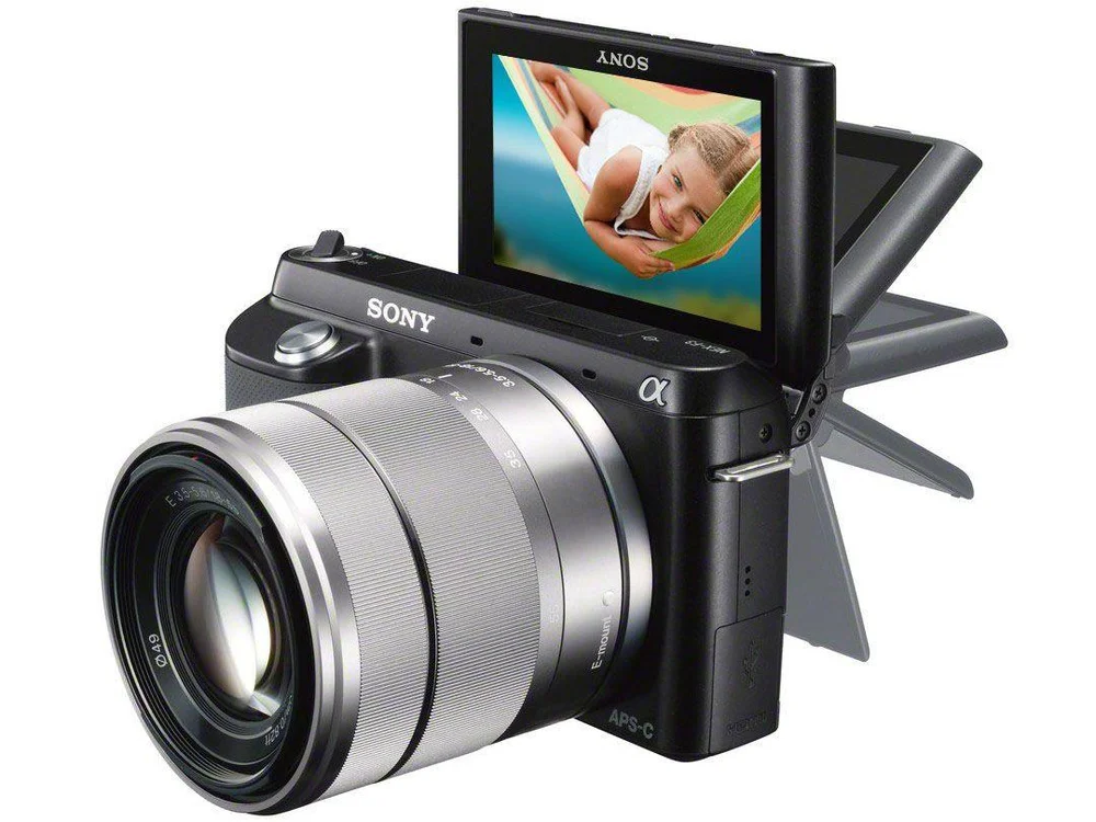 Câmera Digital Sony NEX F3 16.1MP Duplo LCD