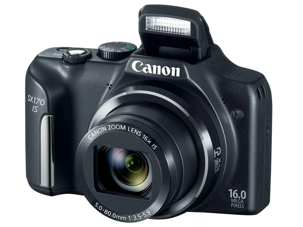 Canon PowerShot SX170 IS ブラック Câmera Digital Canon PowerShot SX170 IS