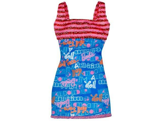 Vestido Barbie Azul e Rosa Fashion and Beauty