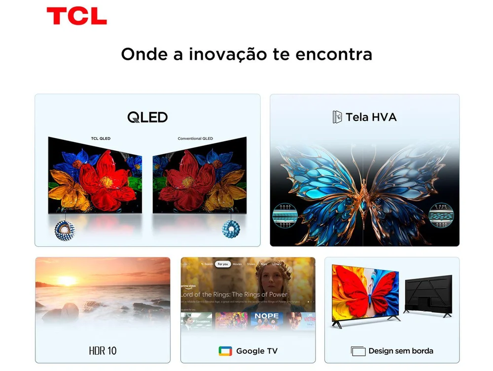 TV 43 TCL Full HD QLED 43S5K Google TV 2 HDMI - view 5