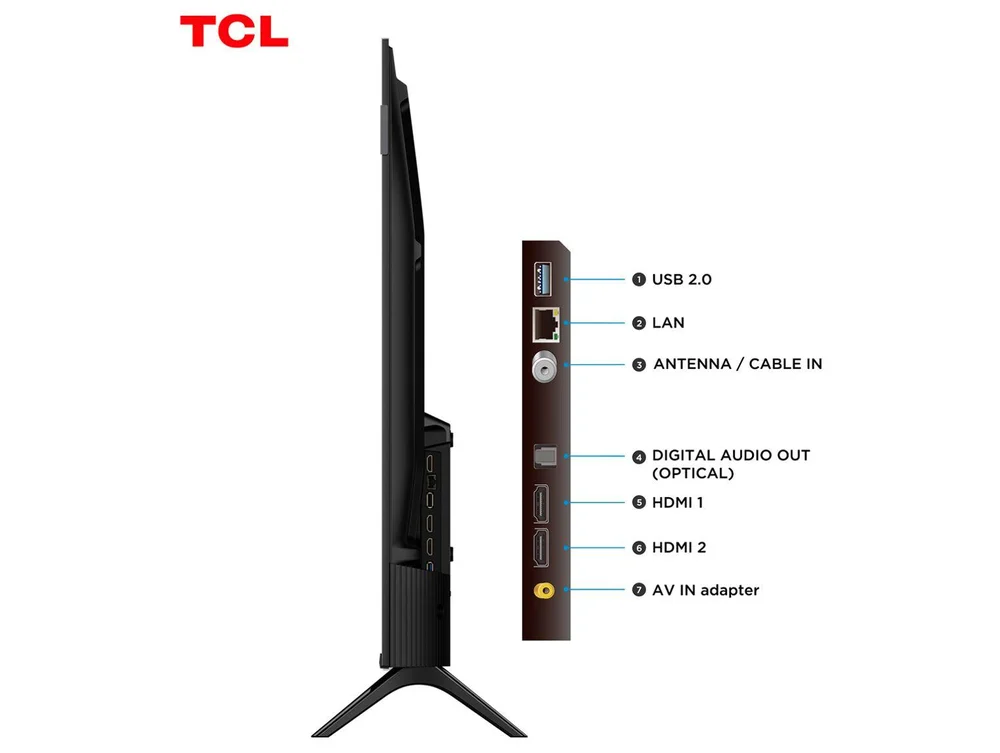 TV 43 TCL Full HD QLED 43S5K Google TV 2 HDMI - view 8
