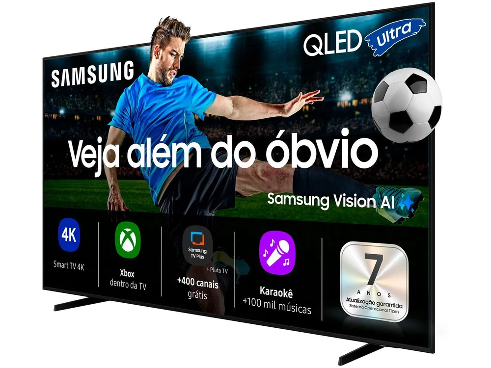 Smart TV 85 Samsung Ultra 4K QLED QN85Q7FAAGXZD Tizen Q4 AI 3 HDMI - view 4
